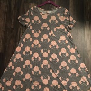 Lularoe Disney Gray with Pink Minnie’s